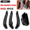 Black Beige Carbon Fiber Color Left Side Door Interior Inner Handle Pull Trim For BMW F25 F26 X3 X4 2011-2017 LH
