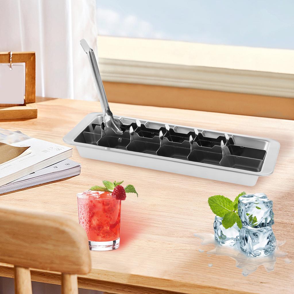 18 Grid Ice Tray Ice Cubes Stainless Steel Ice Mold Ice Breaker Ice Grid Tray Square Mold Ice Maker Removable Ice Cube Trays