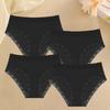 4 шт. трусики больших размеров L-4XL кружевное высокоэластичное нижнее белье сексуальные удобные брифы бесшовное мамино белье мамины шорты