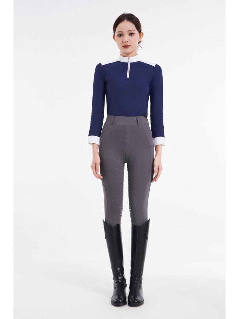 High Waist Full Seat Silicone Riding Pants: Slimming, Moisture-Wicking, Quick-Drying, High Elastic Fabric for Training and Competition.