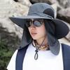 Уличная Рыболовная Шляпа Солнцезащитные Шляпы Защита от УФ Рыболовные Кепки Шляпа с Широкими Полями Для Мужчин Женщин Защита Шеи Рыболовная Шляпа для Рыбалки Охоты