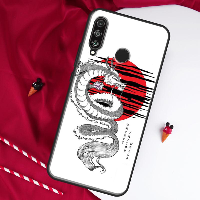 Стиль Японского Дракона Для Huawei Nova Y61 Y70 Y90 Y60 Y72 Y91 12s 12i 11i 7i 8i 9 10 SE P60 Pro P30 P40 Lite Чехол
