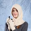 All-in-one Balaclava Winter Warm Hat Woolen Winter Warm Set Fashion Knitted Gloves Autumn