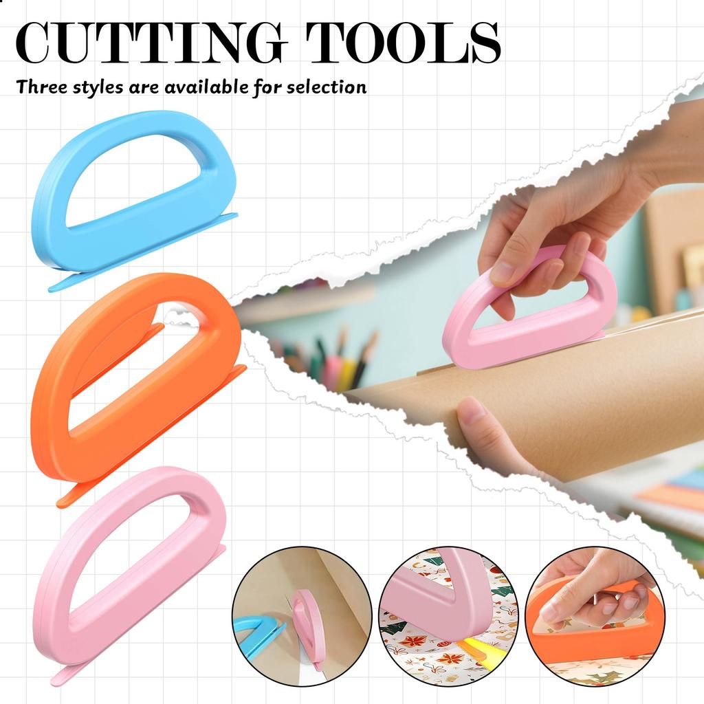 Ended Wrapping Paper Cutter, Sliding Gift Wrap Cutter For Wrapping, Paper Cutting Tool For Christmas, Holidays, And Birthdays