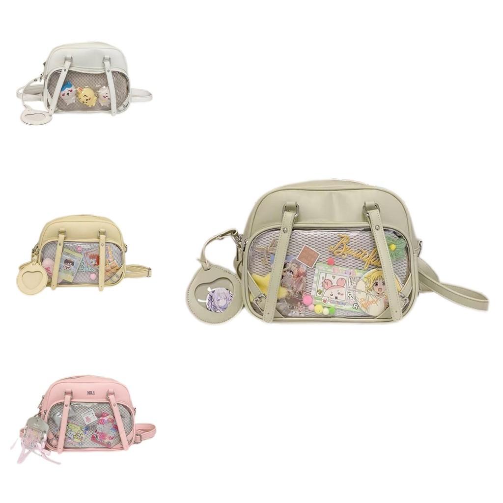 Pu Cartoon Chiikawa Doubles Shoulder Bags Girls Clear Backpack Multi Colors