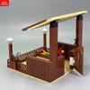 MOC Кирпичи Милая Овца Коза Сарай Овчарня Животное DIY Ферма Пастбище Вид Строительные Блоки Аксессуары Детские Игрушки Подарки