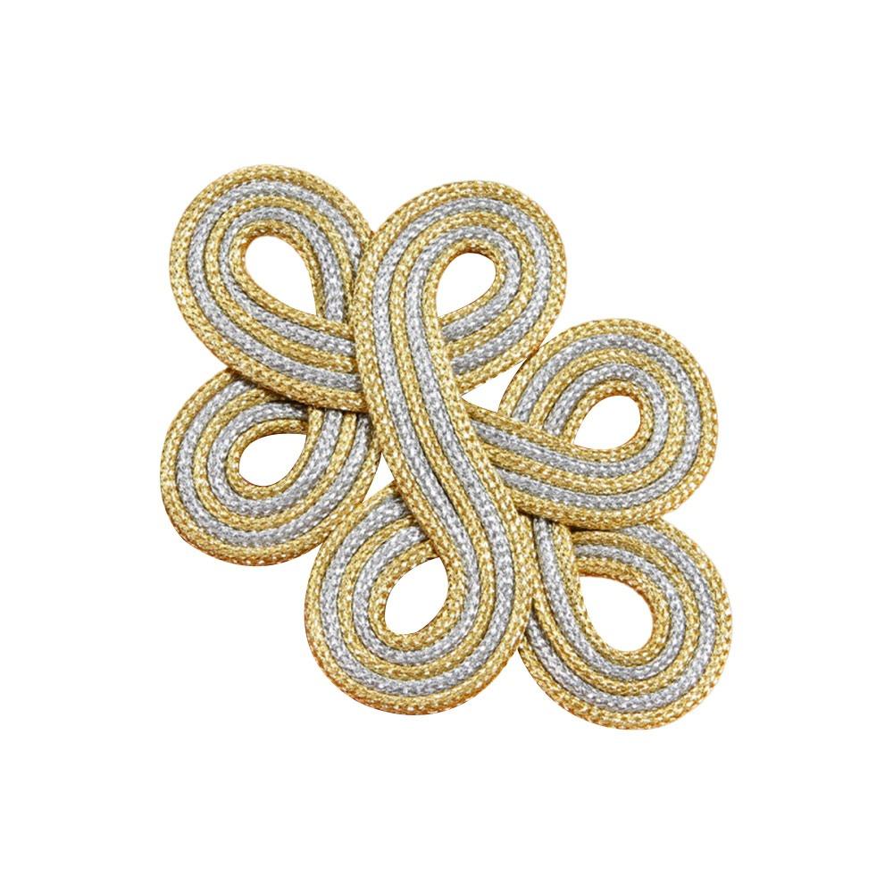 Golden Chinese Knot Buttons Handmade Tang Suit Buttons Cheongsam Buttons Cheongsam Making