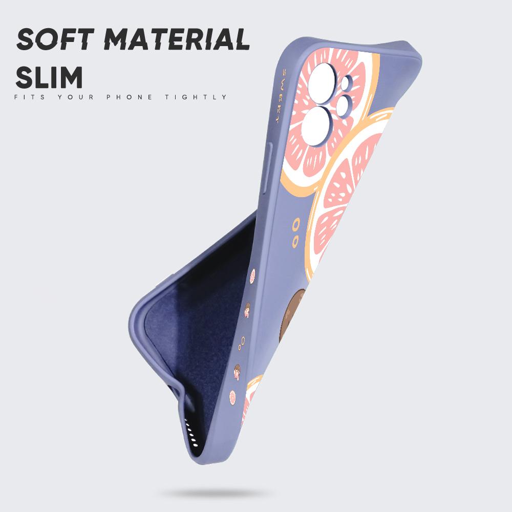 Чехол для телефона с мультяшным красочным узором и квадратным жидким силиконом TPU с полным покрытием для камеры, противоударный защитный чехол для OPPO Reno Realme