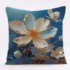 Floral Print Pillowcase Cushion Cover with Zipper Wear Resistant Non-Fading Washable Easy Maintenance Decorative Pillowslip