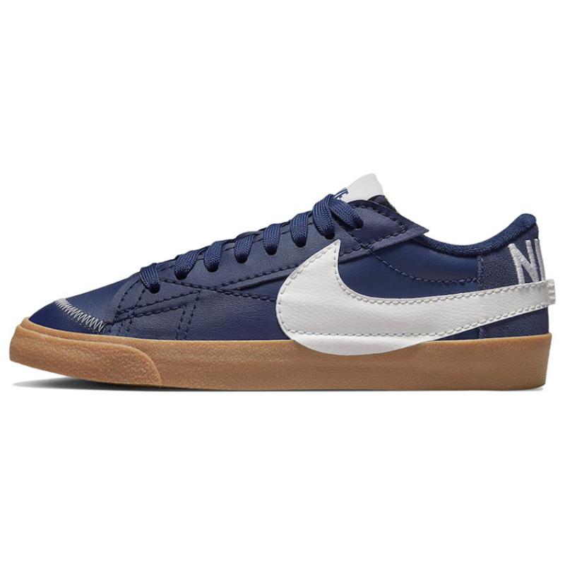 Nike Blazer Low '77 Jumbo 'Midnight Navy Gum' Sneakers Skateboard Shoes DR9865-400