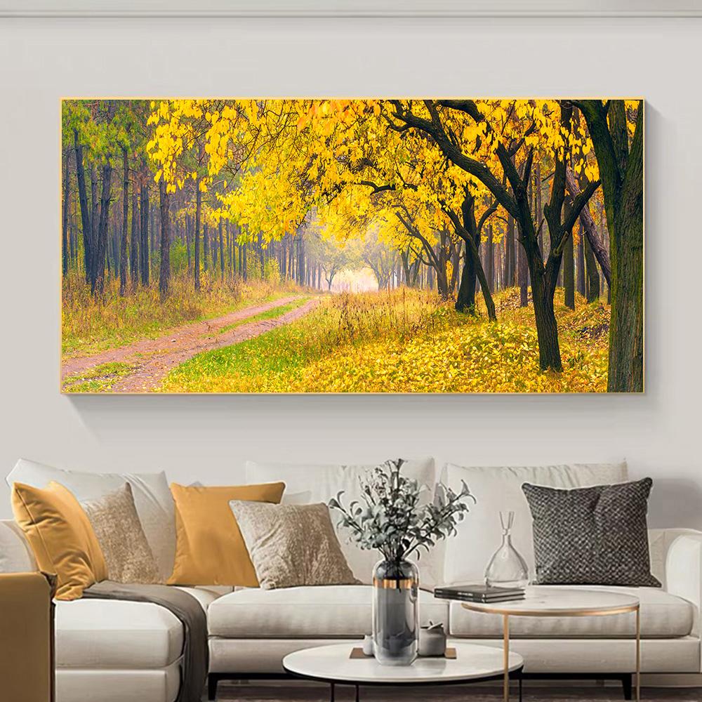 Пейзаж Лес Дерево Холст Картина Солнечные Плакаты и принты Настенные Художественные Фотографии для Гостиной Современный Домашний Декор Без Рамки