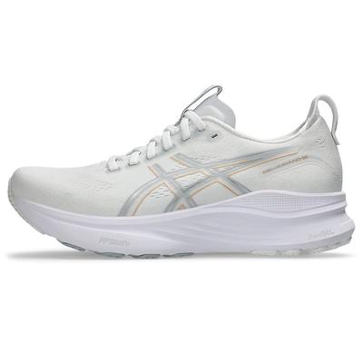 Эксклюзивный официальный магазин 32-й размер для бега GEL-KAYANO Женская обувь, 25.0 E, Белый/Шампань