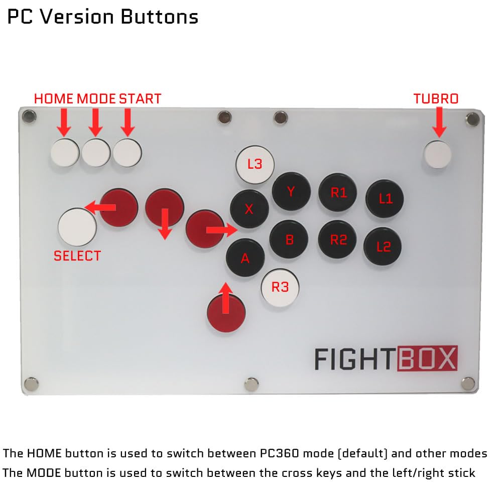 Игровой контроллер FightBox All Buttons Leverless Arcade Fight Stick, совместимый с B10-PC PC/PS3/Switch