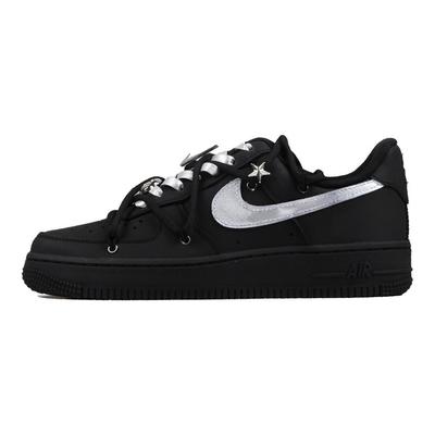 Air Force 1 Black Warrior Coverage Низкие Скейтбордические Кроссовки Мужские Матовый Черный Серебристый CW2288-001(КомандаJ-)