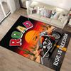 "Road Themed Carpet with Motorcycle Design - Ride is Freedom Print" Suitable for use as an anti-slip for living room bedroom sofas