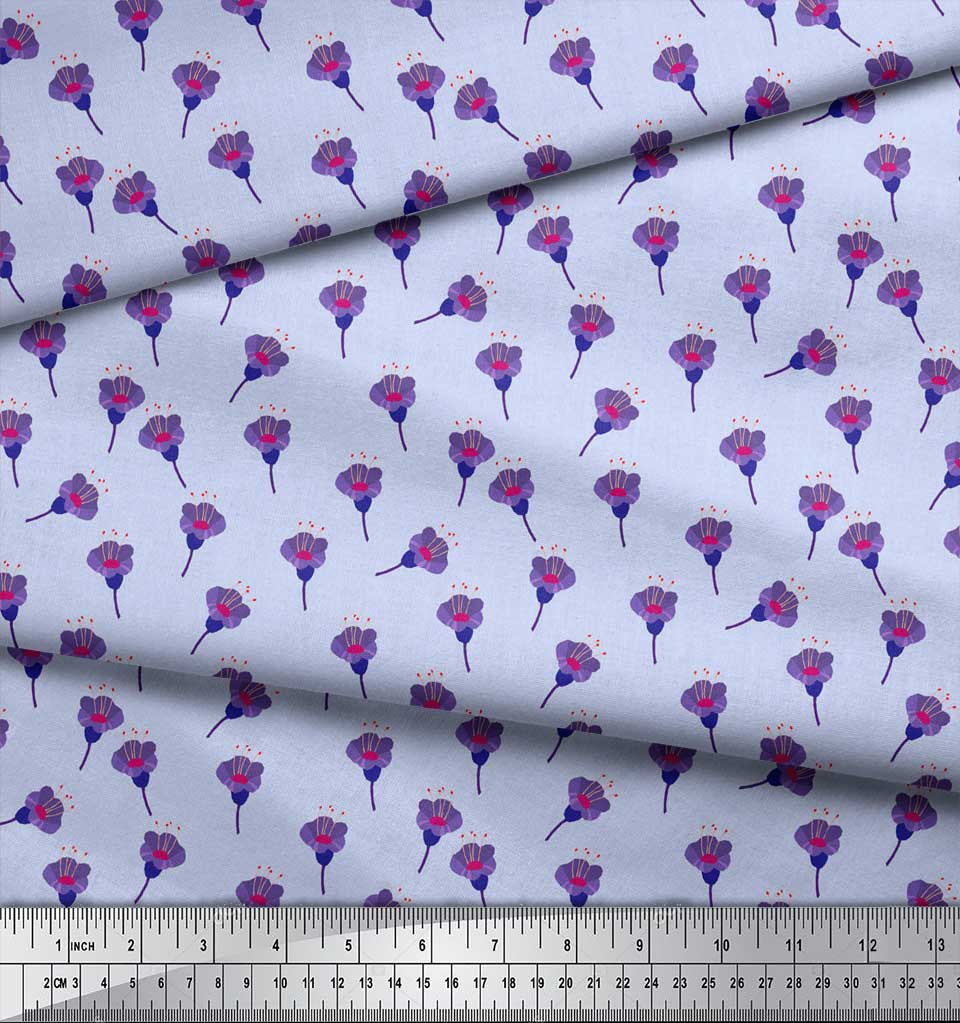 Soimoi Бежевая японская креп-сатиновая ткань Фрезия с цветочным декором Ткань с напечатанным метром 42 дюйма