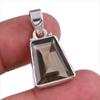 Natural Smoky Quartz Gemstone Handmade 925 Solid Silver Gift Pendant 1.25" T8E97