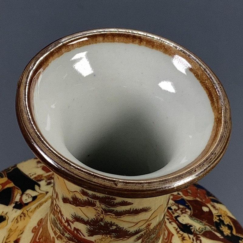 Изысканная китайская старинная коллекционная ручная роспись по фарфору, японская керамическая ваза для хранения в стиле вдовствующей императрицы, декор для офисного стола, статуэтки