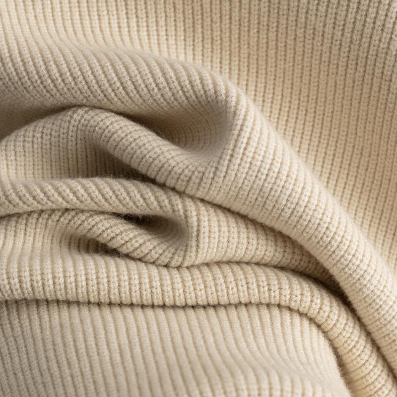 QICED Зимний теплый вязаный комплект для женщин, свободный свитер с длинным рукавом и круглым вырезом, модные брюки палаццо, комплект из двух предметов для женщин