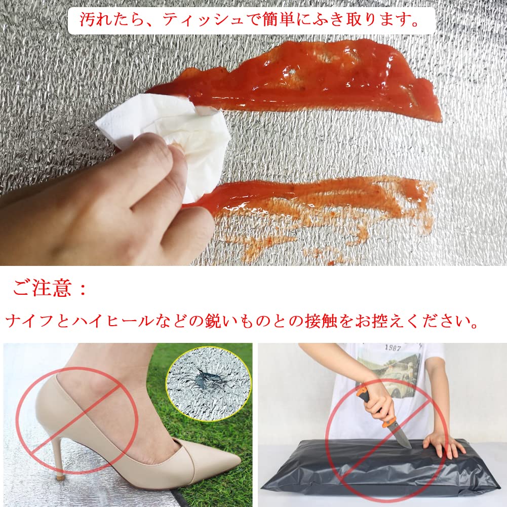 HWSHOW Серебряный коврик для кемпинга, 200 x 250 см, палатка, алюминиевый лист, коврик, пикник, водонепроницаемый, предотвращение стихийных бедствий, теплоизоляция, двухсторонний