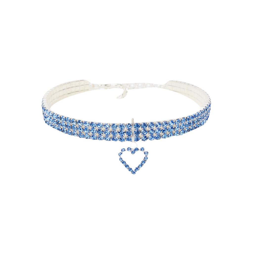 Трехрядное эластичное ожерелье со стразами для домашних животных, цепочка с подвеской в виде кошки, ошейник для собак, товары для животных, аксессуары для маленьких собак