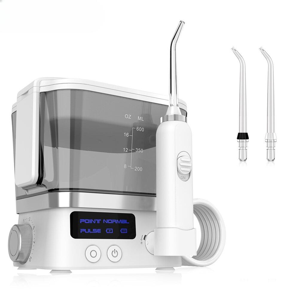 Ирригатор для полости рта, USB перезаряжаемый, 10 уровней, ирригатор для воды, портативный стоматологический водоструйный резервуар для воды, 600 мл, бытовой очиститель зубов
