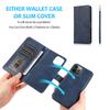 2 In 1 Detachable Magnetic Leather Wallet Case For iPhone 16 15 14 13 12 11 Pro Max Plus XR Samsung S25 S24 S23 S22 S21 S20 Ultra Plus A16 A15 A55 A54
