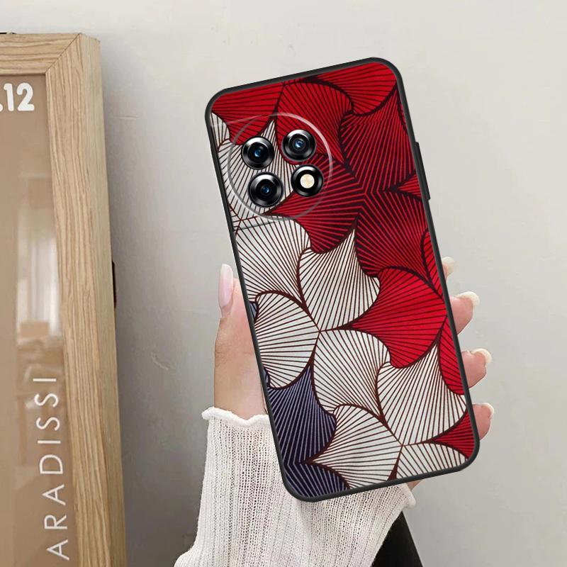 African Wax Pattern Fabric Case For OnePlus 10T 10R 12R 9R 8T 12 11 9 10 Pro Nord CE 2 3 Lite CE4 2T N10 N20 N30 Cover