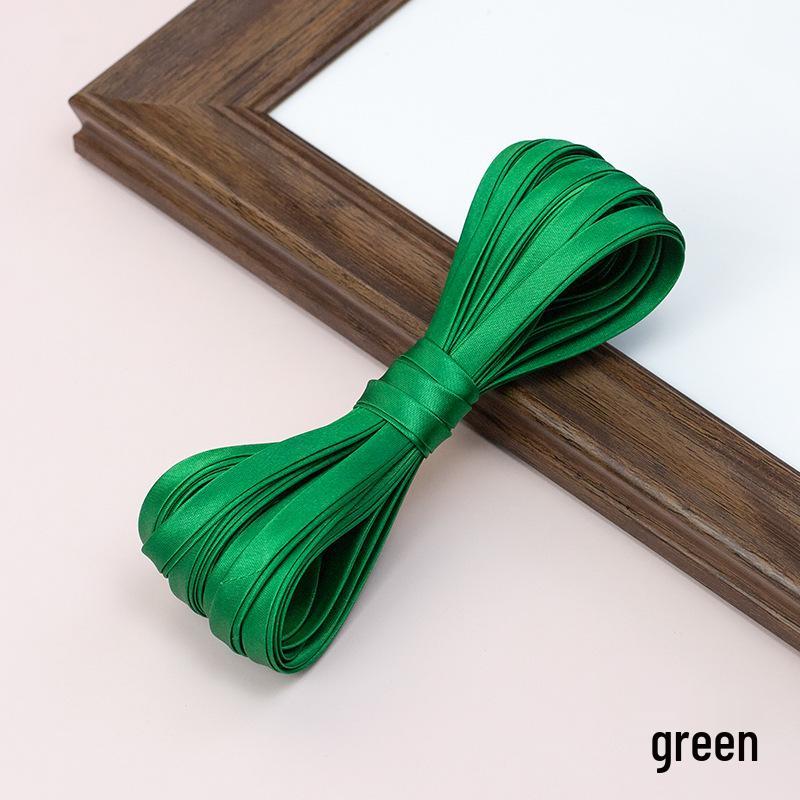 Hengmeihe Satin Cheongsam Hemming Strip, 0.6cm Non-Iron Fabric Piping Ribbon, Clothing Accessory.