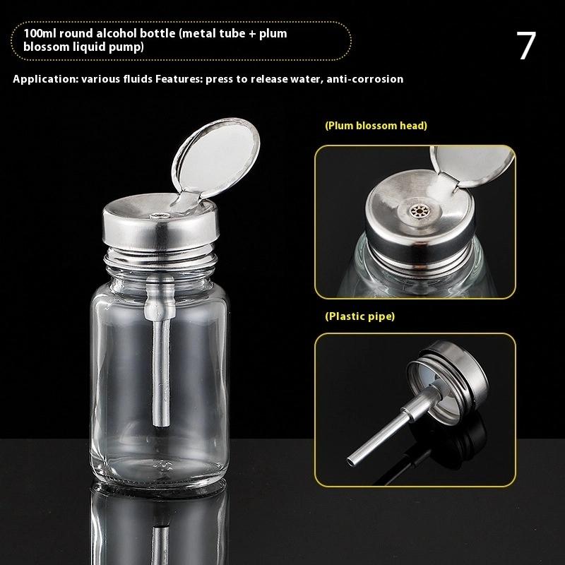 Многоразовые стеклянные бутылки для хранения лака для ногтей, пустые, дозатор с помпой для жидкости, средство для снятия лака, очиститель, инструменты для макияжа и маникюра