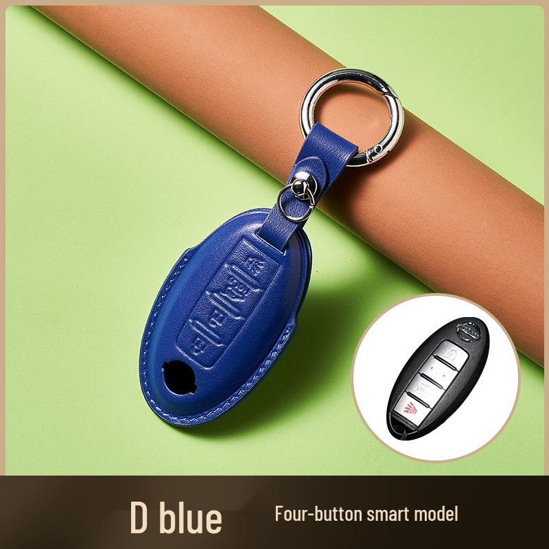 Ключница из коровьей кожи растительного дубления для ключа от автомобиля New Sylphy Murano, ручная работа, дизайн с пряжкой для мужчин