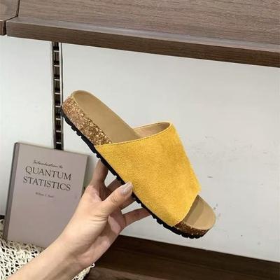 Толстоподошвенная верхняя одежда однопедальные матовые крутые тапочки повседневные пляжные однословные тапочки женские