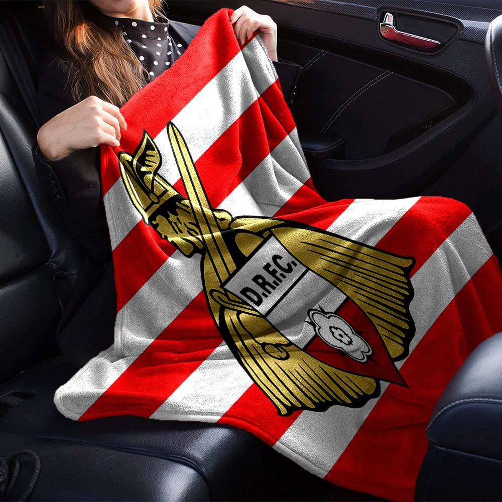 Dorset Rugby Club Emblem Flannel Blanket, Soft Polyester, Modern Design, All-Season for Camping, Travel, Gifts for holidays or birthdays