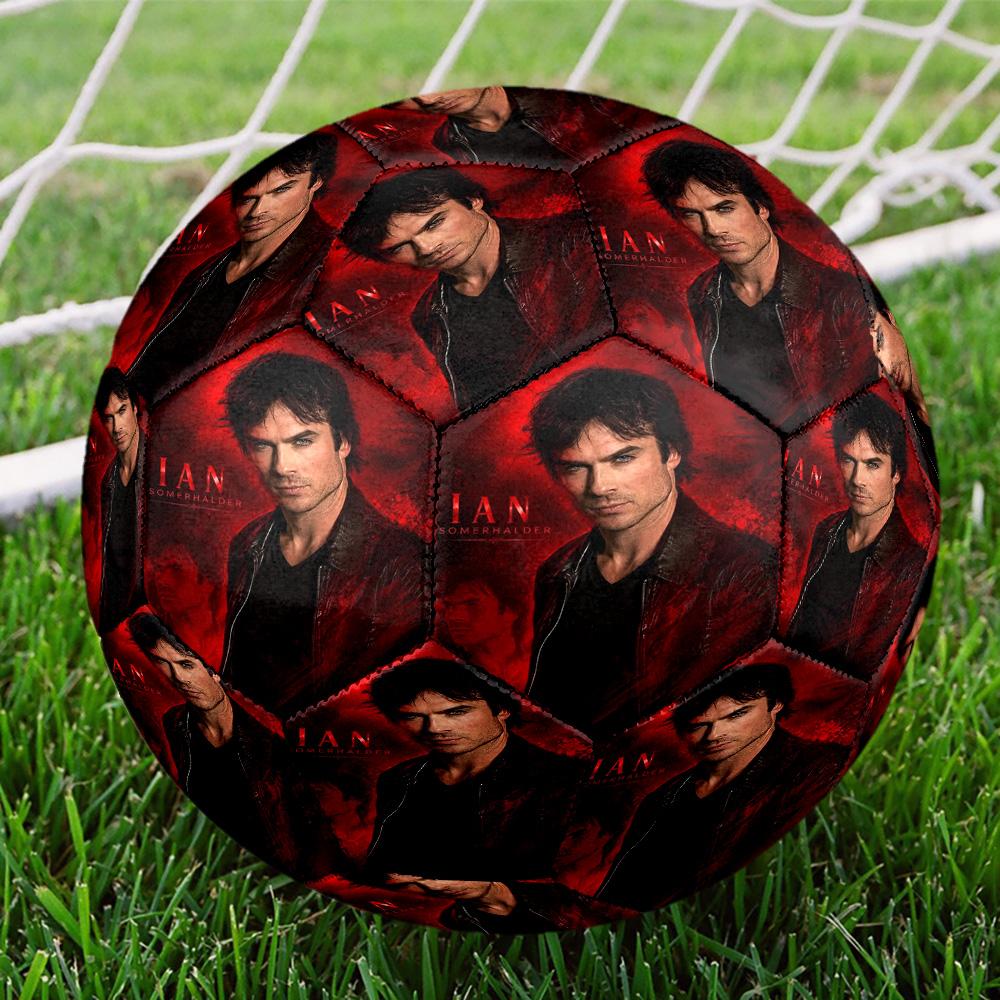 Damon Salvatore Print Size 5 Soccer Ball, Standard Match Football for Sports Game and Team Practice, Ideal Gift for Soccer Fans