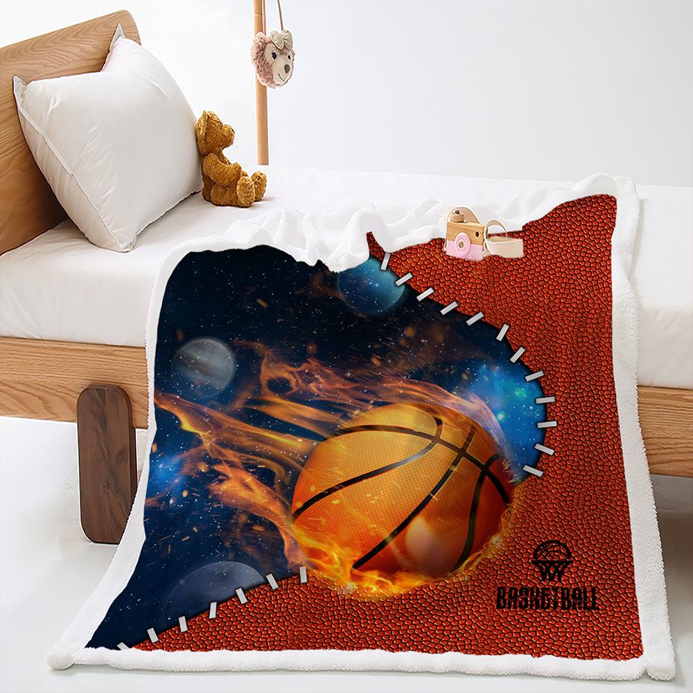 Blanket Ice Sports Basketball Blanket Lamb Fleece Crystal Fleece Blanket Four Seasons