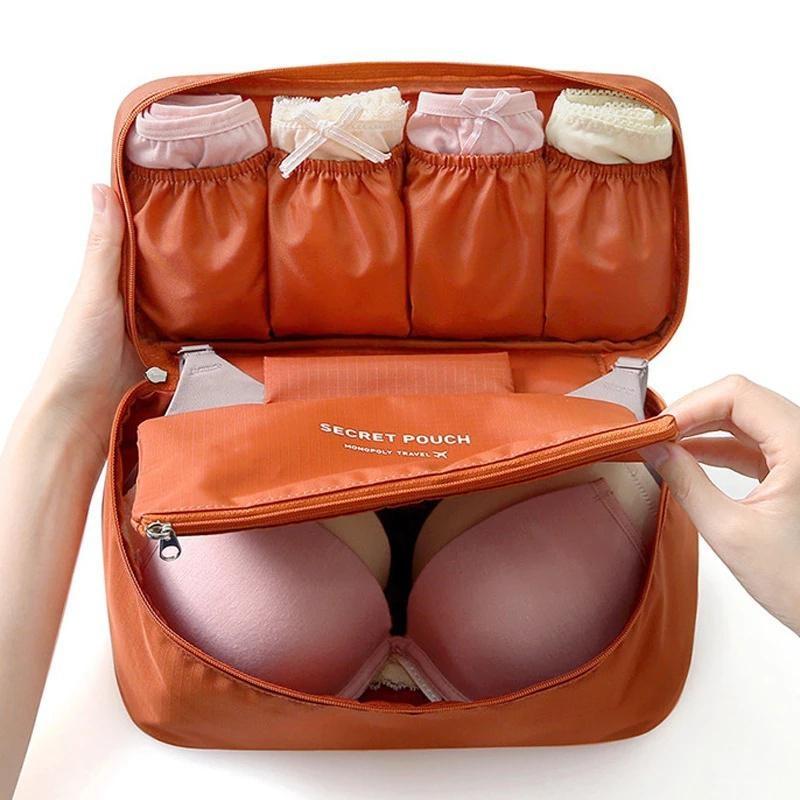 Women's Storage Bag Travel Necessity Accessories Underwear Clothes Bra Organizer Cosmetic Makeup Pouch Case