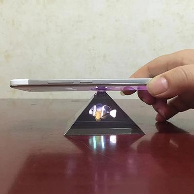 3D Голографический Пирамидальный Дисплей Проектор Видео Стенд Усилитель Мобильный Экран Универсальный Увеличитель Экрана Мобильного Телефона