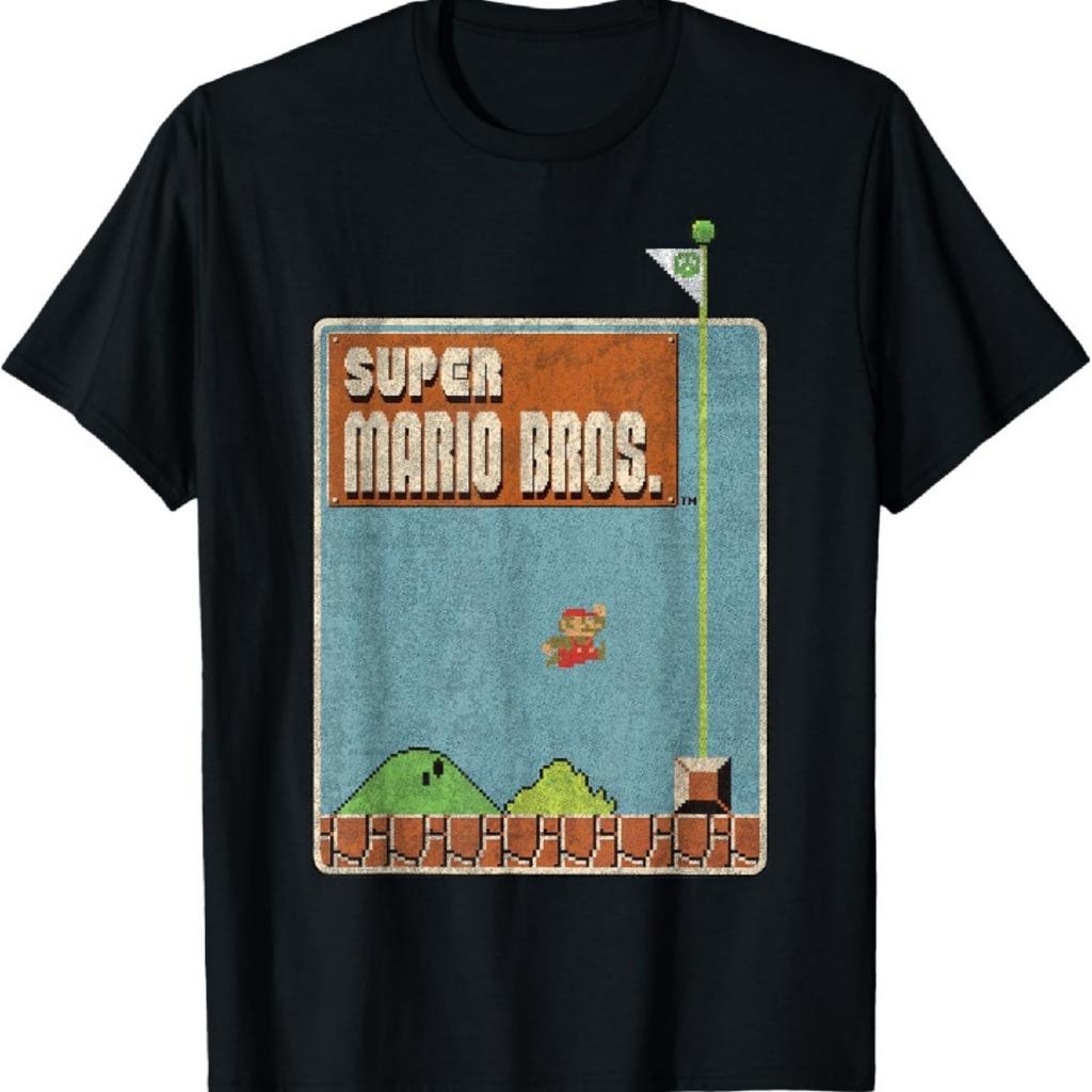 Nintendo Super Mario Bros Скриншот из игры Графическая футболка Футболка