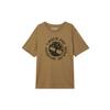 Logo Print Loose Fashion Outdoor Round Neck Pullover Sports Casual Short Sleeve T-Shirt Men Tops Wheat A2Q4AP47