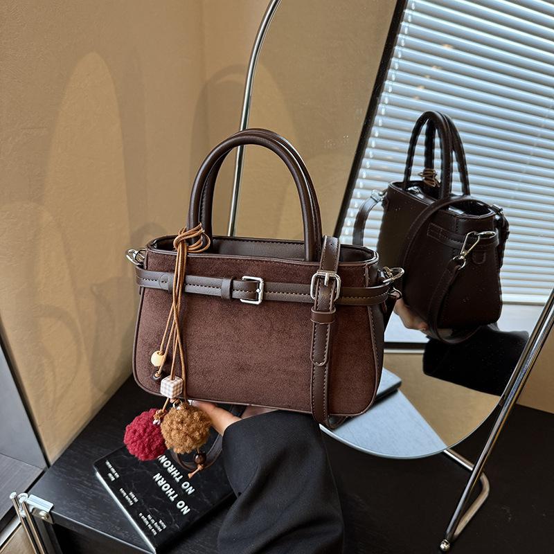 Популярная в этом году маленькая женская сумка осень-зима 2025, новая матовая ретро сумка-мессенджер, повседневная портативная сумка-ведро