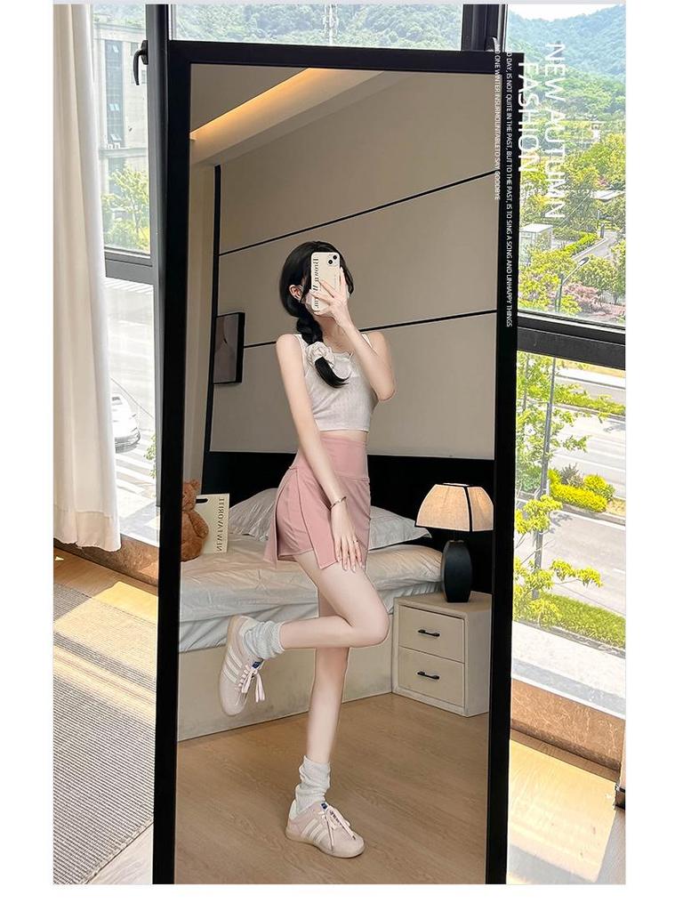 2024 Douyin High Waist Slimming A-line Bodycon Midi Skirt for Women