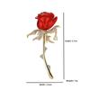 2024 Red Rose Brooch for Coat Suit - High-End Fashion Accessory
