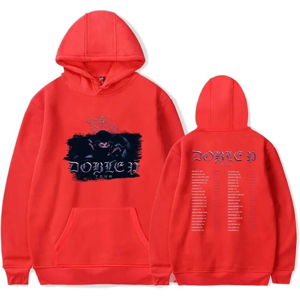 2022 Peso Pluma Doble P Tour Толстовка Модная уличная одежда с длинными рукавами Женская толстовка с капюшоном унисекс World Tour Одежда в стиле хип-хоп