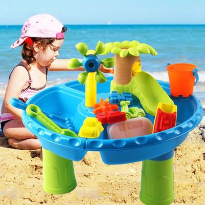 Сенсорный стол для игр на заднем дворе, Водный стол для малышей 1-3 лет, Детский стол для игр с песком и водой, Игрушки для водного стола для малышей, Летний уличный пляжный