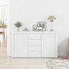 White Sideboard with Drawers 120 x 36 x 69 cm Particleboard
