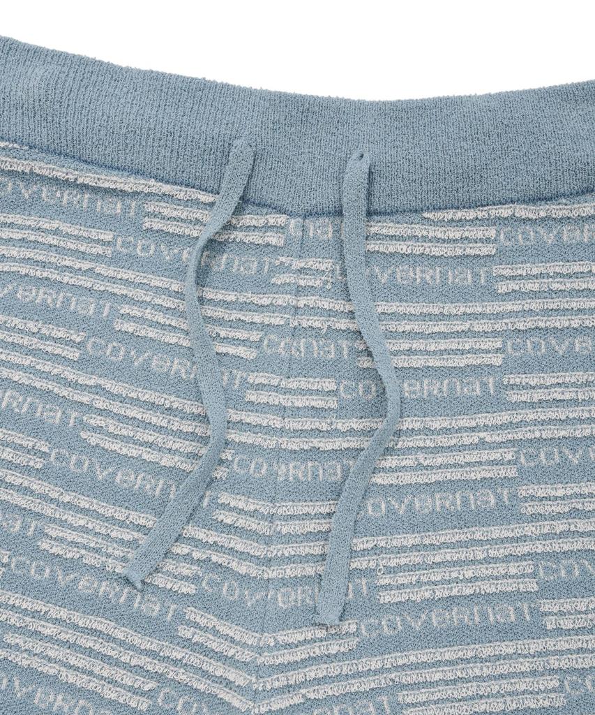 COVERNAT WOMAN Шорты из буклированной вязки Синие