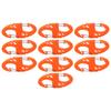 10pcs S Shaped 8 Shaped Snap Keychain Hook Clip Outdoor Molle Backpack Quick Release BuckleOrange