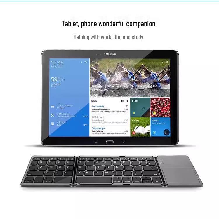 Складная Bluetooth-клавиатура для iPad, планшета и телефона - Компактная и портативная для работы и путешествий