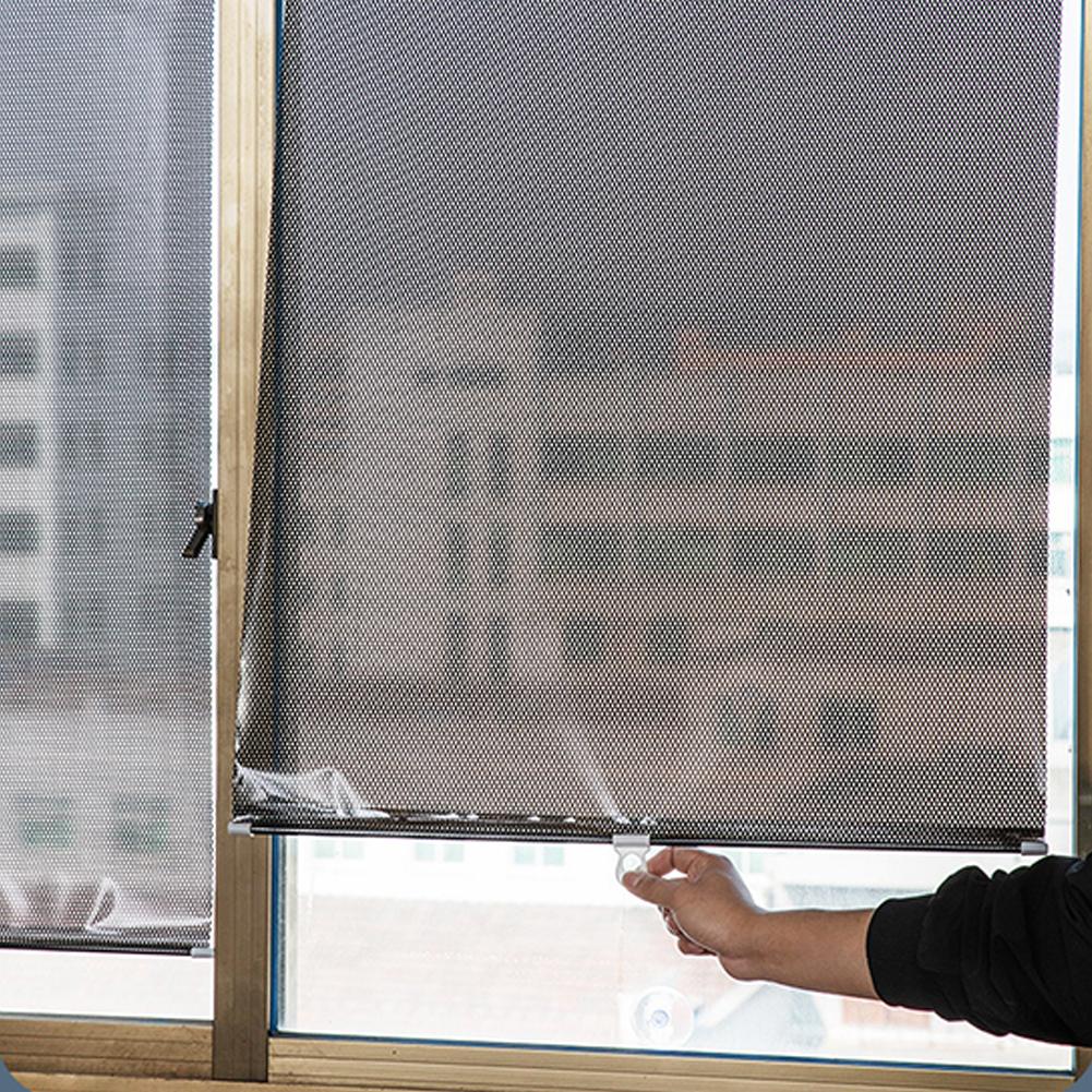 Универсальные рулонные шторы с присоской, солнцезащитный козырек, затемняющий, для спальни, окна, солнцезащитные, для автомобиля, выдвижные кухонные шторы, для офиса, Cu P3A5