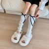 Гетры женские Лолита кружевные носки с рюшами чулки милый бант вязаный чехол для ног гольфы JK милые девушки каваи гетры
